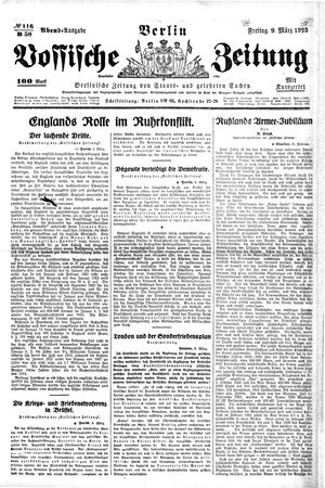 Vossische Zeitung vom 09.03.1923