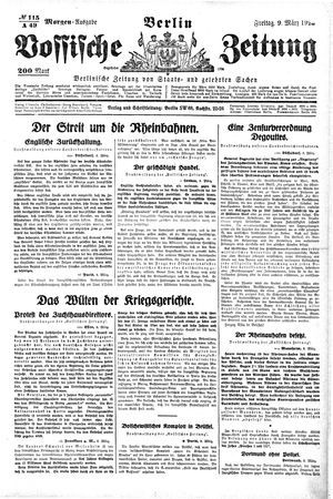 Vossische Zeitung on Mar 9, 1923
