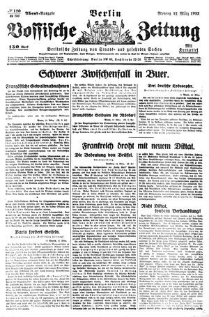 Vossische Zeitung on Mar 12, 1923