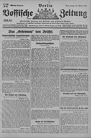 Vossische Zeitung on Mar 15, 1923