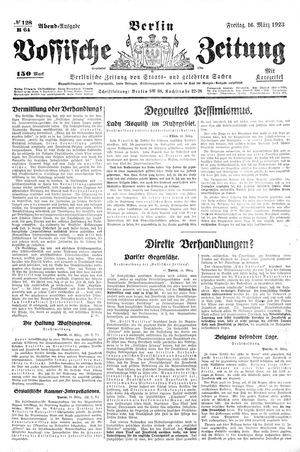 Vossische Zeitung on Mar 16, 1923