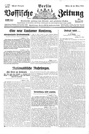 Vossische Zeitung vom 21.03.1923