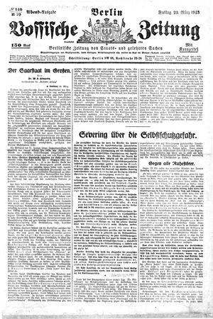 Vossische Zeitung vom 23.03.1923