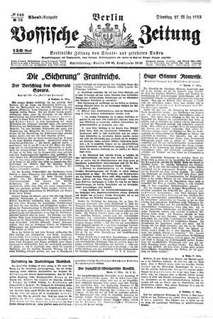 Vossische Zeitung vom 27.03.1923