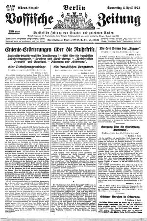 Vossische Zeitung on Apr 5, 1923