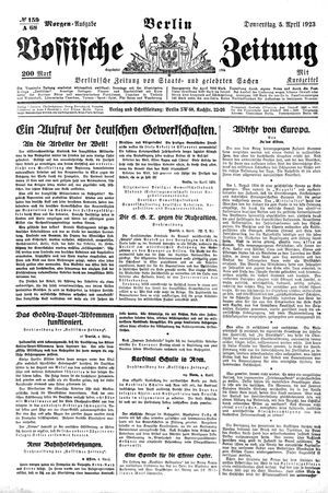 Vossische Zeitung on Apr 5, 1923