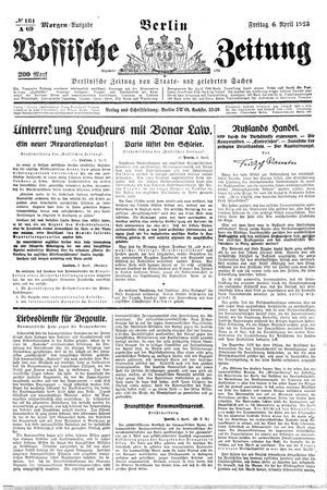 Vossische Zeitung on Apr 6, 1923