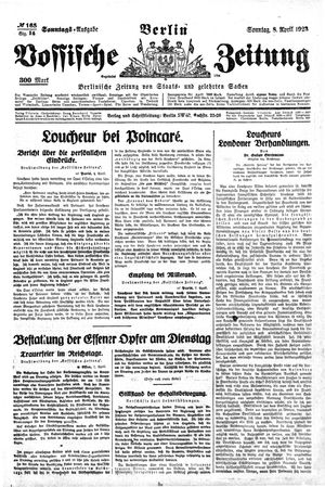 Vossische Zeitung vom 08.04.1923