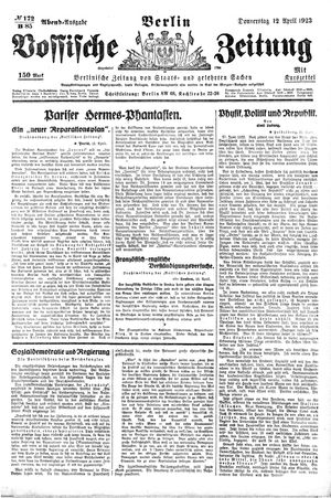 Vossische Zeitung vom 12.04.1923