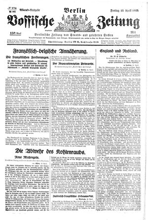 Vossische Zeitung on Apr 13, 1923