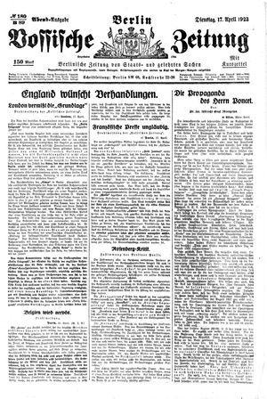 Vossische Zeitung vom 17.04.1923