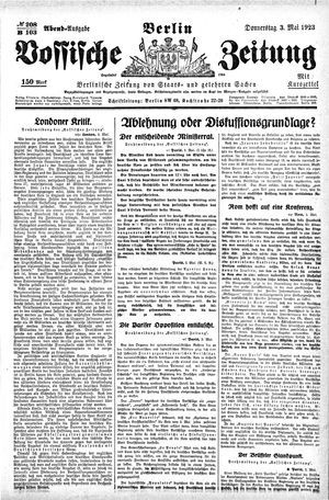 Vossische Zeitung vom 03.05.1923