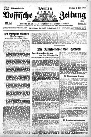 Vossische Zeitung vom 04.05.1923