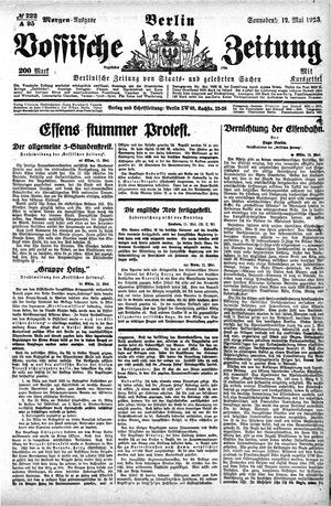 Vossische Zeitung vom 12.05.1923