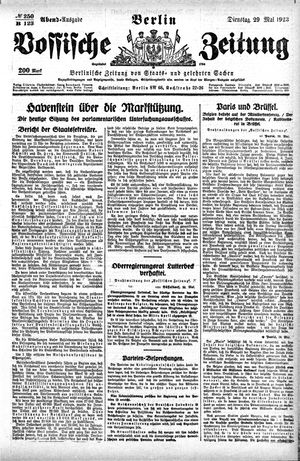 Vossische Zeitung vom 29.05.1923
