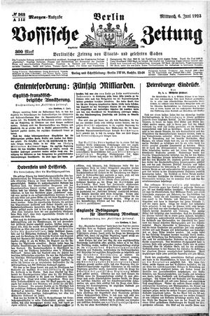 Vossische Zeitung vom 06.06.1923