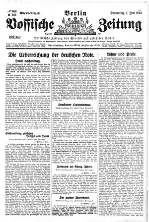 Vossische Zeitung vom 07.06.1923
