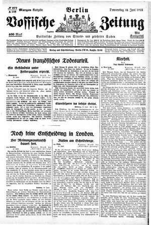 Vossische Zeitung vom 14.06.1923