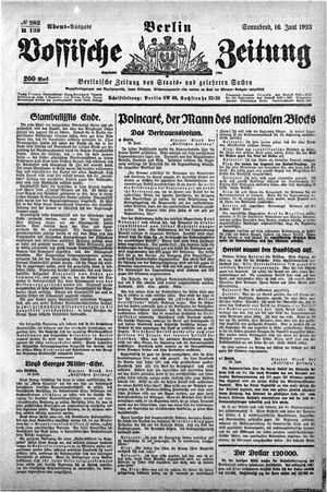 Vossische Zeitung vom 16.06.1923