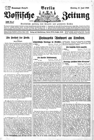 Vossische Zeitung vom 17.06.1923