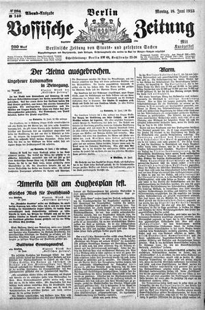 Vossische Zeitung vom 18.06.1923