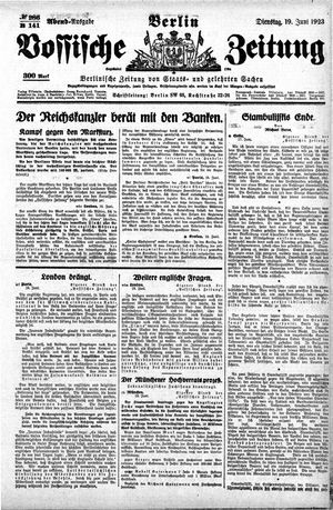 Vossische Zeitung vom 19.06.1923