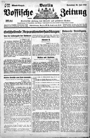 Vossische Zeitung vom 30.06.1923