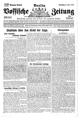 Vossische Zeitung on Jul 3, 1923