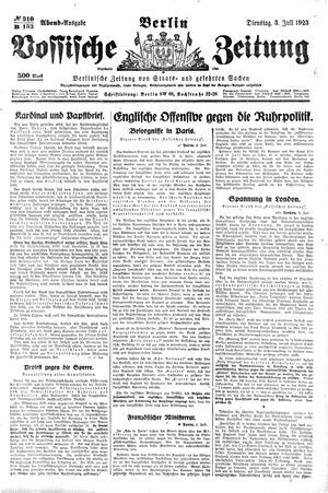Vossische Zeitung vom 03.07.1923