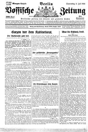 Vossische Zeitung vom 05.07.1923