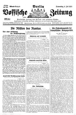 Vossische Zeitung on Jul 5, 1923
