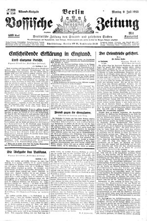 Vossische Zeitung on Jul 9, 1923