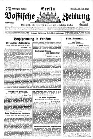 Vossische Zeitung vom 10.07.1923