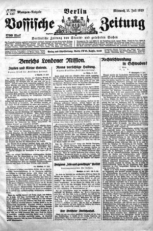 Vossische Zeitung vom 11.07.1923