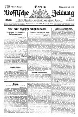 Vossische Zeitung vom 11.07.1923