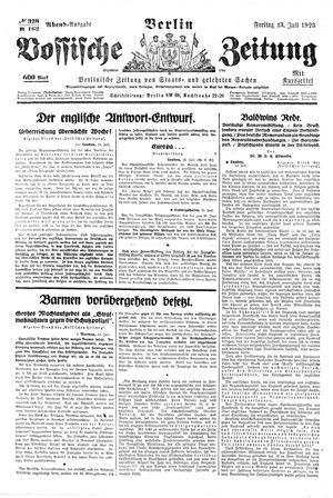 Vossische Zeitung vom 13.07.1923