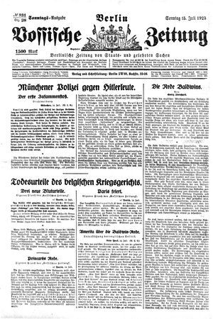 Vossische Zeitung on Jul 15, 1923