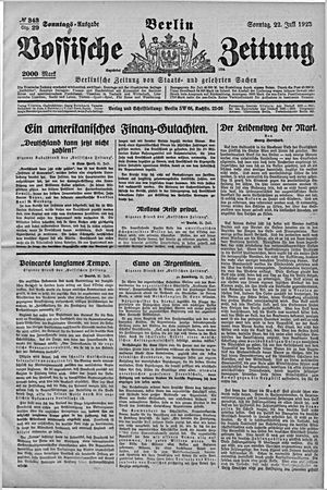 Vossische Zeitung vom 22.07.1923