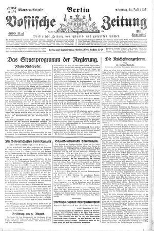 Vossische Zeitung vom 31.07.1923