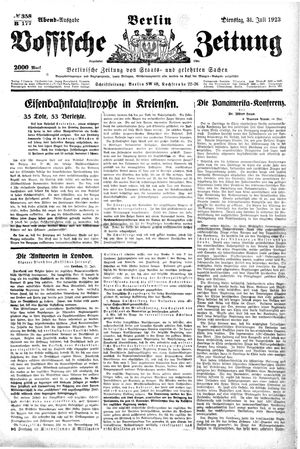 Vossische Zeitung vom 31.07.1923