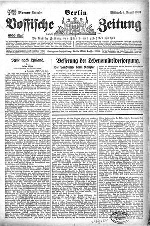 Vossische Zeitung vom 01.08.1923
