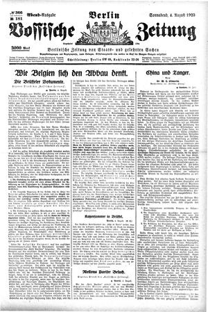 Vossische Zeitung vom 04.08.1923