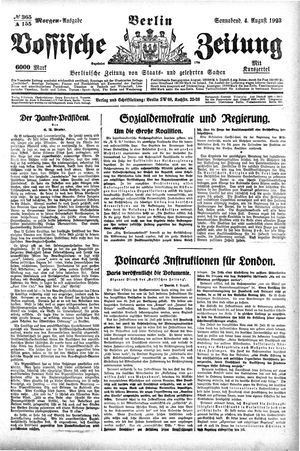 Vossische Zeitung vom 04.08.1923