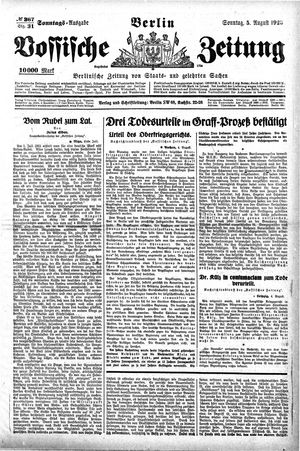 Vossische Zeitung vom 05.08.1923