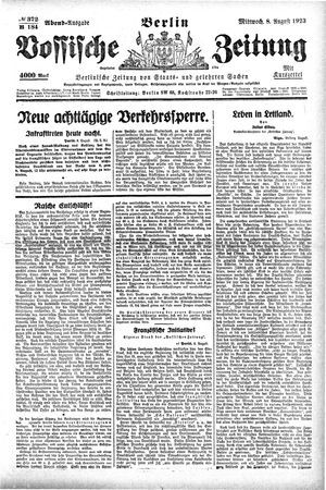 Vossische Zeitung vom 08.08.1923