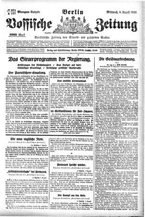 Vossische Zeitung vom 08.08.1923