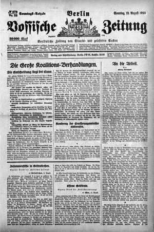 Vossische Zeitung vom 12.08.1923