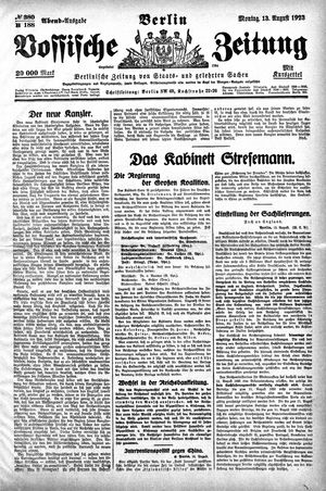 Vossische Zeitung vom 13.08.1923