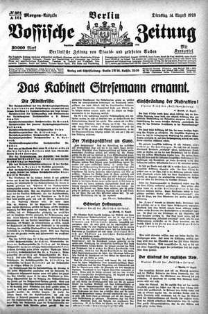 Vossische Zeitung vom 14.08.1923