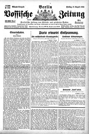 Vossische Zeitung vom 17.08.1923